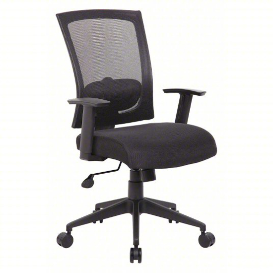 Picture of BOSS TASK CHAIR- ADJ ARM- BLACK- FABRIC- 275 LB WT CAPACITY- 19 IN TO 22 IN NOM. SEAT HT. RANGE