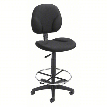 Picture of APPROVED VENDOR DRAFTING CHAIR- NO ARM ARM- BLACK- FABRIC- 275 LB WT CAPACITY- UNASSEMBLED