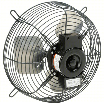 Picture of DAYTON GUARD-MOUNTED EXHAUST FAN- 12 IN BLADE- 1/15 HP- TOTALLY ENCLOSED AIR OVER- 830 CFM- 115V AC