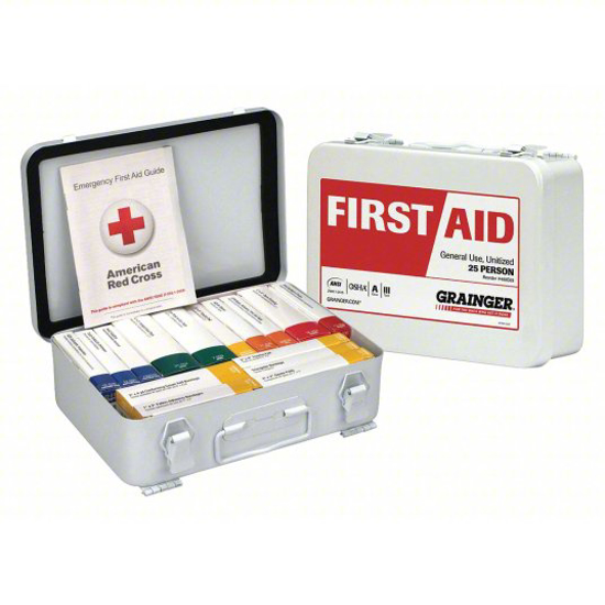 Picture of APPROVED VENDOR FIRST AID KIT- INDUSTRIAL- 25 PEOPLE SERVED PER KIT- UNITIZED- 84 COMPONENTS