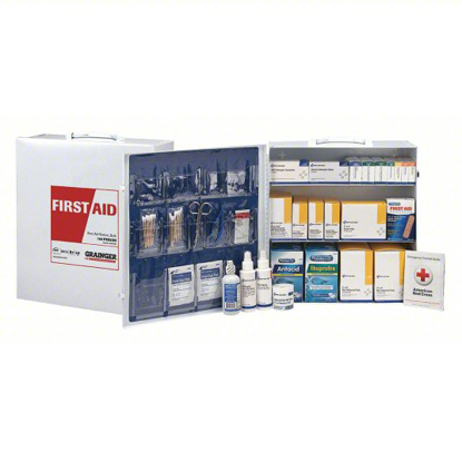 Picture of APPROVED VENDOR FIRST AID KIT- INDUSTRIAL- 100 PEOPLE SERVED PER KIT- ANSI STD ANSI Z308.1-2015