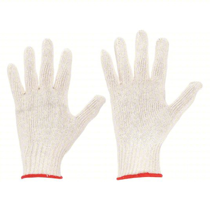 Picture of CONDOR KNIT GLOVES- L ( 9 )- UNCOATED- UNCOATED- COTTON ( 7 GA )- FULL FINGER- KNIT CUFF- PR- 1 PR