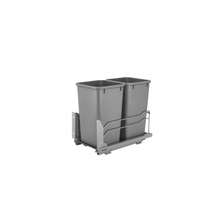 Picture of DOUBLE 27-QUART KITCHEN BASE CABINET TRASH CAN PULL OUT