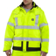 Picture of LIME HIGH-VISIBILITY HOODED JACKET-  MEDIUM