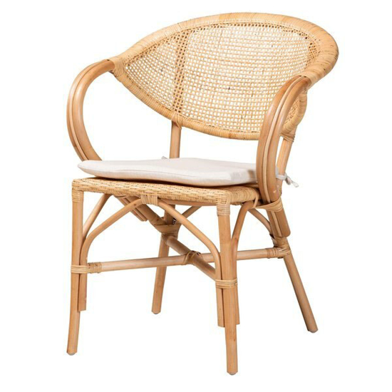 Picture of NATURAL BROWN FINISHED RATTAN DINING CHAIR