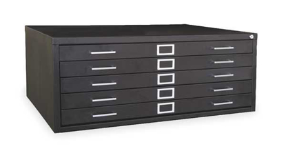 Picture of CABINET FLAT FILE 5 DRAWER BLACK