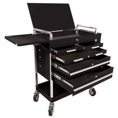 Picture of PROFESSIONAL 5-DRAWER BLACK TOOL CART