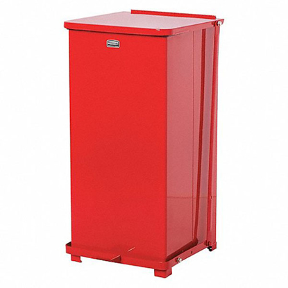 Picture of METAL STEP CAN 13 GAL RED