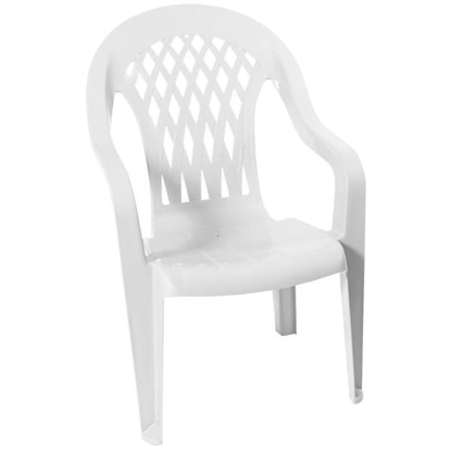 Picture of HIGHBACK CHAIR, RESIN, WHITE, PK/4
