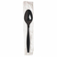 Picture of TEASPOON- BLACK- HEAVY WEIGHT- PLASTIC- WRAPPED- PK 1000