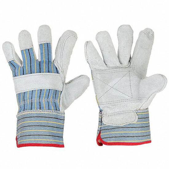 Picture of LEATHER GLOVES-BLUE/GRAY-XL-PR