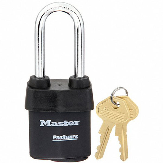 Picture of KEYED ALIKE- PADLOCK- STEEL- SHACKLE TYPE LONG SHACKLE- VERTICAL SHACKLE CLEARANCE 2 1/2 IN