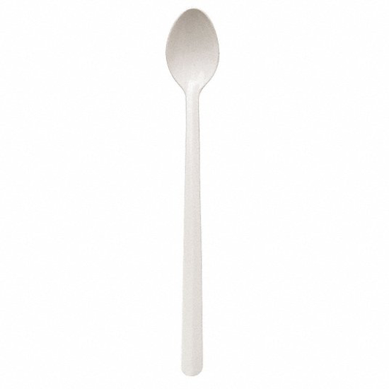 Picture of SODA SPOON- WHITE- MEDIUM WEIGHT- PLASTIC- UNWRAPPED- PK 1000