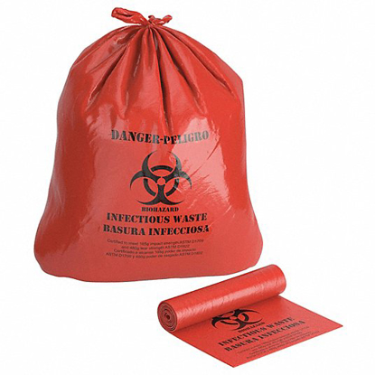 Picture of BIOHAZARD BAGS-30 GAL.-RED-PK100