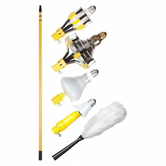 Picture of LIGHT BULB CHANGER KIT- TELESCOPIC POLE WITH ATTACHMENTS- FOR BULB TYPE INCANDESCENT