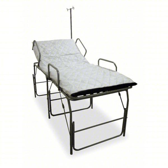 Picture of MEDICAL FIELD COT WITH IV POLE BLUE