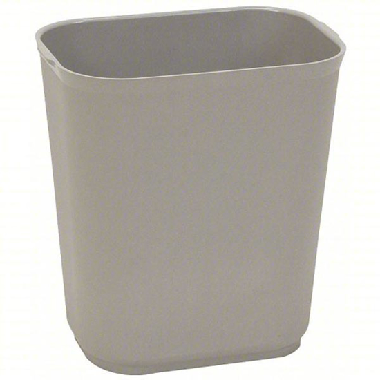 Picture of 7 GAL RECTANGULAR FIRE-RESISTANT WASTEBASKET- PLASTIC- GRAY