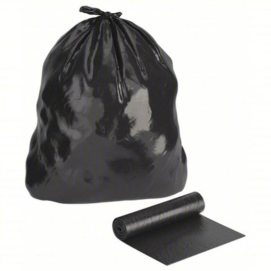 Picture of TRASH BAG- 96 GAL- LLDPE- CORELESS ROLL- BLACK- PK 50