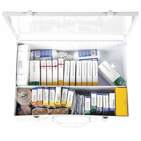 Picture of FIRST AID ONLY FIRST AID CABINET- INDUSTRIAL- 25 PEOPLE SERVED PER KIT- UNITIZED- 318 COMPONENTS