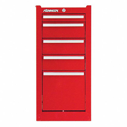 Picture of KENNEDY SIDE CABINET- POWDER COATED RED- 13 5/8 IN W X 18 IN D X 29 1/8 IN H- RED- 5 DRAWERS