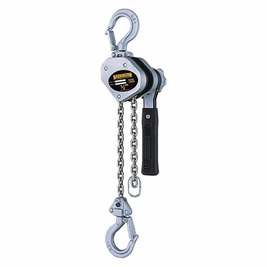 Picture of HARRINGTON LEVER CHAIN HOIST- HOOK MOUNTED - NO TROLLEY- 1-000 LB LIFTING CAPACITY- 10 FT LIFT LG