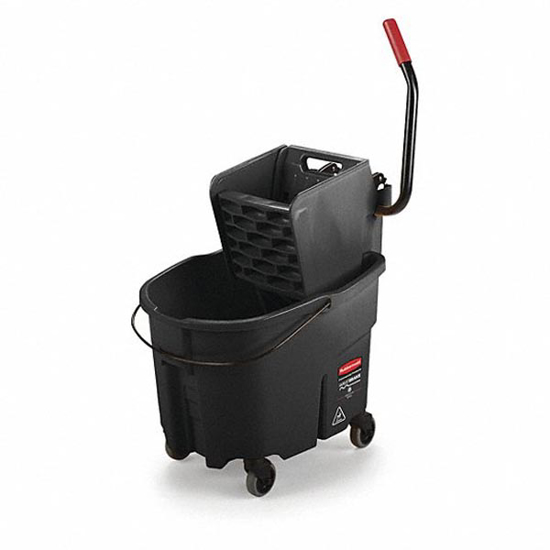Picture of RUBBERMAID COMMERCIAL PRODUCTS MOP BUCKET AND WRINGER- SIDE PRESS- 8 3/4 GAL CAPACITY- PLASTIC