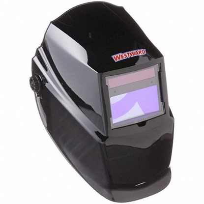 Picture of WESTWARD WELDING HELMET- AUTO-DARKENING- 2 ARC SENSORS- BLACK- W10- 3.82 IN X 1.85 IN- ANALOG- NYLON