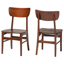 Picture of DARK WALNUT BENT WOOD DINING SIDE CHAIR, PAIR