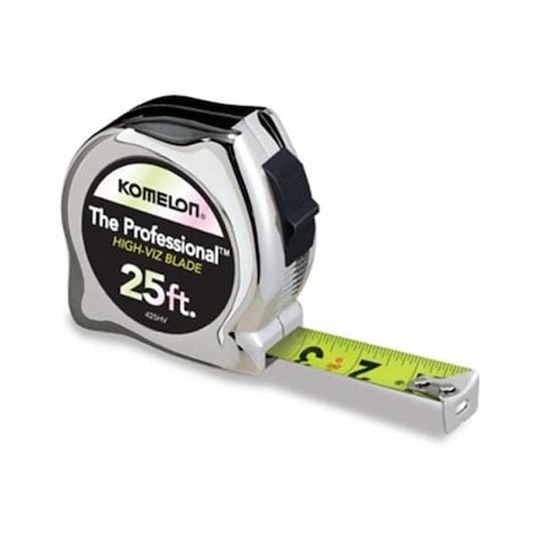 Picture of 25 FT HIGH VIZ CHROME PROFESSIONAL TAPE MEASURE