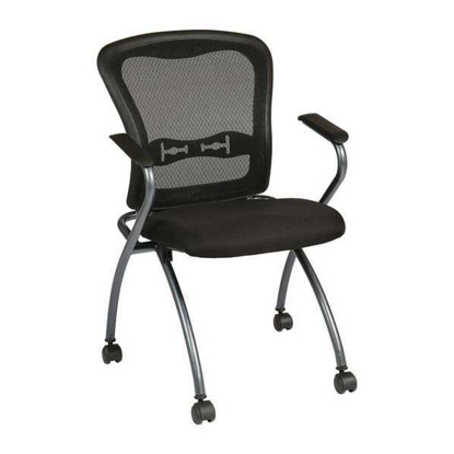 Picture of BREATHABLE BLACK FABRIC FOLDING CHAIR