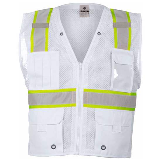 Picture of L-XL WHT HI-VISIBILITY MULTI POCKET VEST