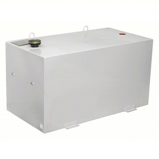 Picture of WHITE RECTANGLE LIQUID TRANSFER TANK- 96 GAL CAPACITY- 14 GA