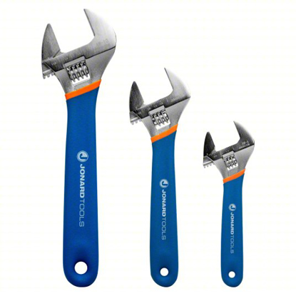 Picture of ADJUSTABLE WRENCH SETS- ALLOY STEEL- CHROME- JAW CAPACITY 1