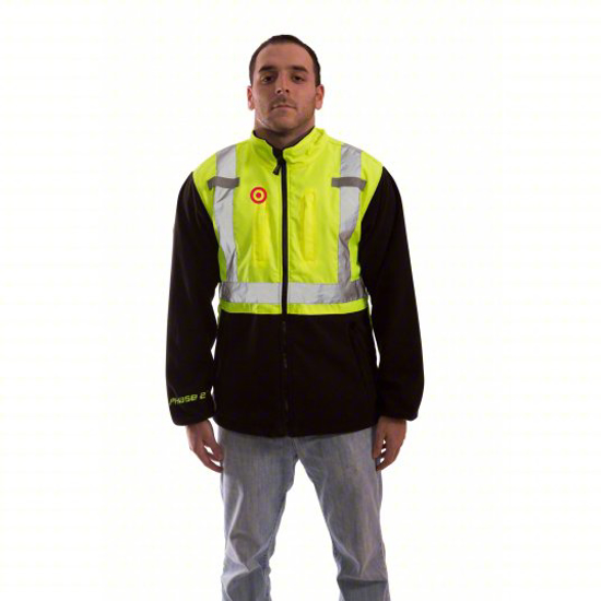 Picture of HI-VIZ FLEECE JACKET,LIME/BLACK,4XL