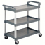 Picture of DUAL-HANDLE UTILITY CART WITH LIPPED PLASTIC SHELVES- 265 L