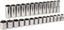 Picture of SOCKET SET: DEEP & STANDARD, 27 PC, 1/2" DRIVE, 7/16" MIN,