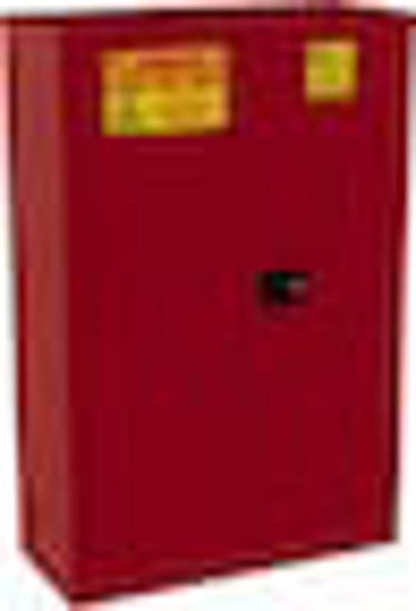 Picture of 43X18X65 72GAL RED 2DR 5SHLF SLFCLS SFTY CAB