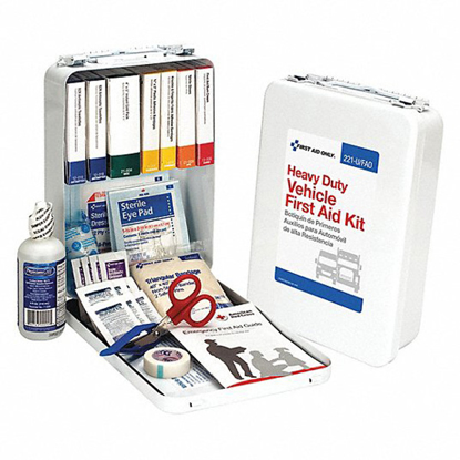 Picture of FIRST AID KIT AND HOUSING: VEHICLE, 25 PEOPLE SERVED, METAL