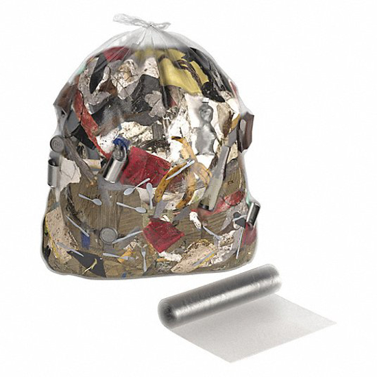 Picture of RECYCLED PLASTIC TRASH BAGS: 55 GAL, 100 PK