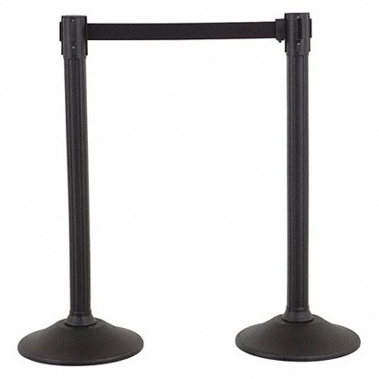 Picture of BARRIER POST WITH BELT- HDPE- BLACK- PR