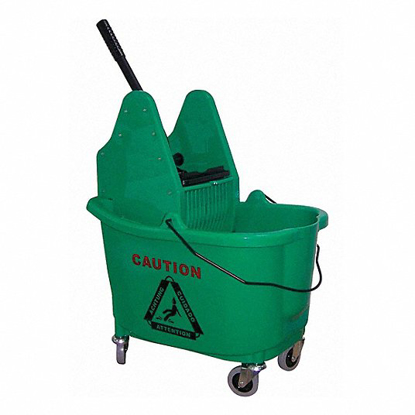Picture of GREEN PLASTIC MOP BUCKET AND WRINGER- 8 3/4 GAL