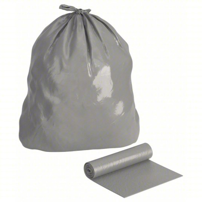 Picture of TRASH BAG- 56 GAL- LLDPE- CORELESS ROLL- GRAY- PK 100
