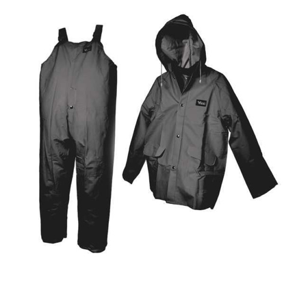 Picture of HANDYMAN 3PC SUIT PVC BLACK- RAINWEAR SIZE- 2XL