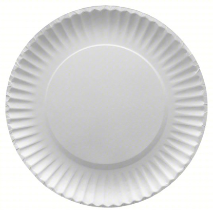 Picture of LUNCHEON PLATE- PAPER- 9 IN- ROUND- WHITE- PK 1200