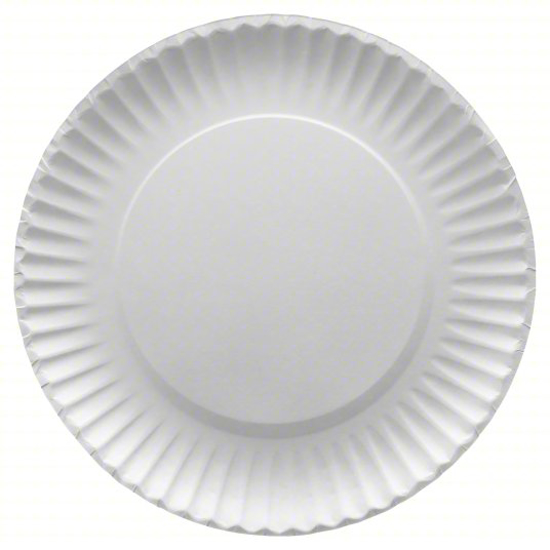 Picture of LUNCHEON PLATE- PAPER- 9 IN- ROUND- WHITE- PK 1200