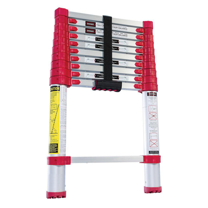 Picture of 10-1/2' HIGH, TYPE I RATING, ALUMINUM TELESCOPIC LADDER