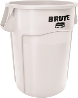 Picture of 20 GAL. WHITE ROUND TRASH CAN