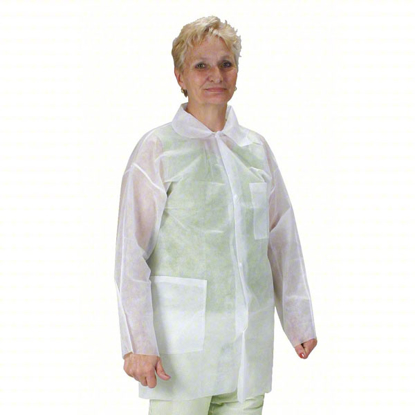 Picture of DISPOSABLE LAB COAT- XL- WHITE- PK 25