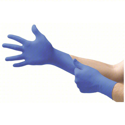 Picture of NITRILE- DISPOSABLE GLOVES- M- POWDER-FREE- 3.9 MIL PALM TH