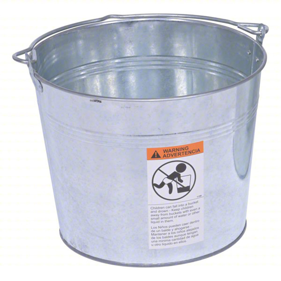 Picture of 3.3 GAL STEEL ROUND BUCKET- SILVER